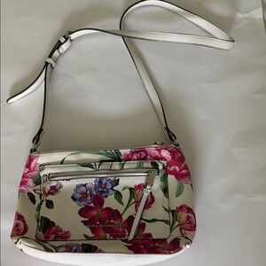 Dana Buchman White Floral Crossbody Bag